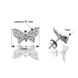 Срібні сережки метелики з фіанітами Butterfly