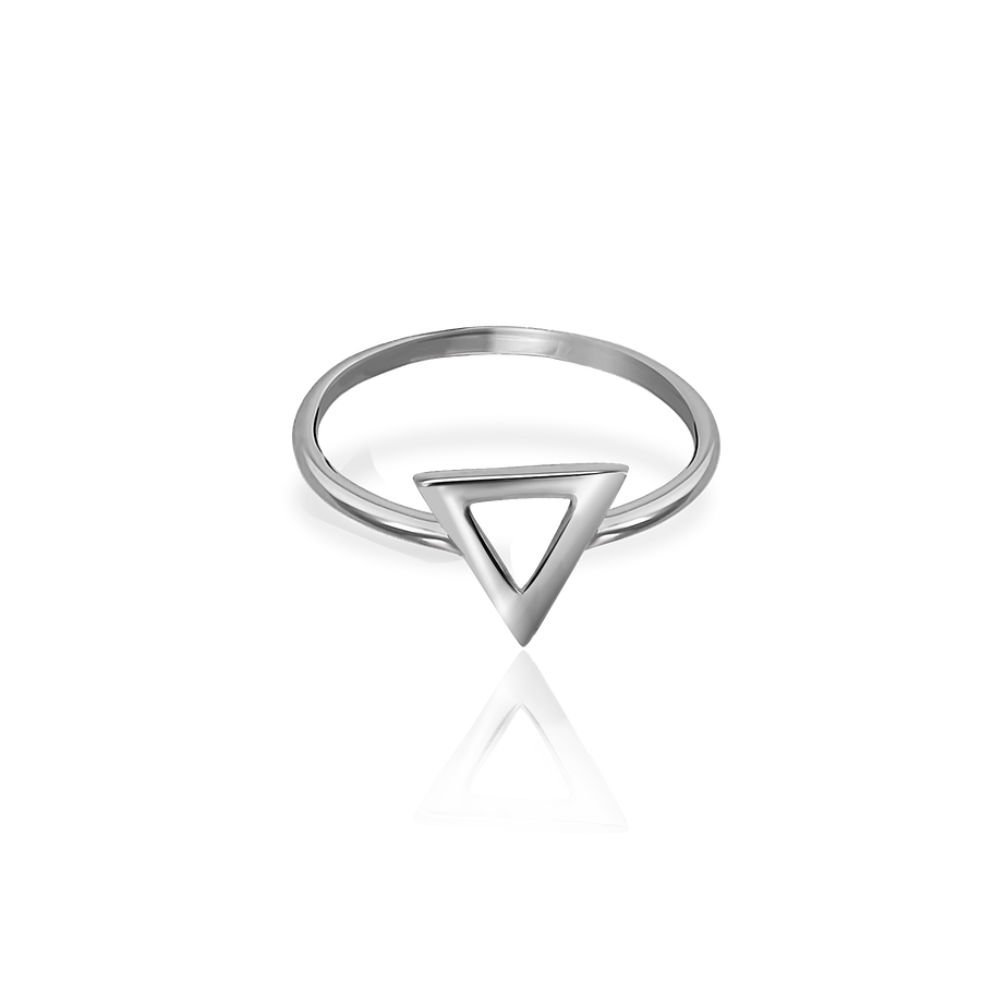 Серебряное кольцо треугольник  Sia