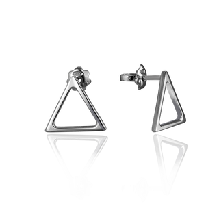 Серебряные серьги пусеты треугольники Sia