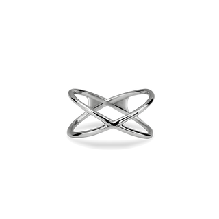 Серебряное кольцо крестик на фалангу