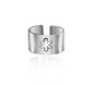 Серебряное широкое кольцо со снежинкой