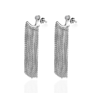 Срібні сережки з ланцюжками