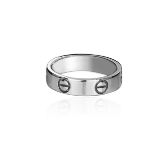 Серебряное кольцо с болтами