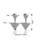 Срібні сережки джекети трикутники з фіанітами Muze