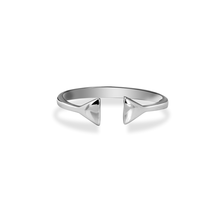 Серебряное кольцо на фалангу в стиле минимализм