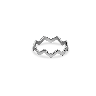 Серебряное кольцо Зигзаг