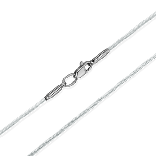 Серый ювелирный шнурок с серебряным замком