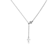 Серебряное колье галстук с крестиками Cross