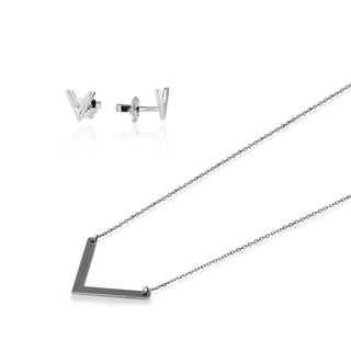 Минималистический серебряный комплект Bumerang
