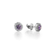 Срібні сережки з фіолетовими фіанітами Diana
