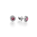 Срібні сережки з рожевими фіанітами Diana