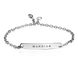 Серебрянный мужской браслеты с гравировкой