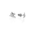 Срібні сережки пусети пташки Lovebirds