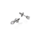 Серебряные серьги гвоздики с квадратным камнем Kaya